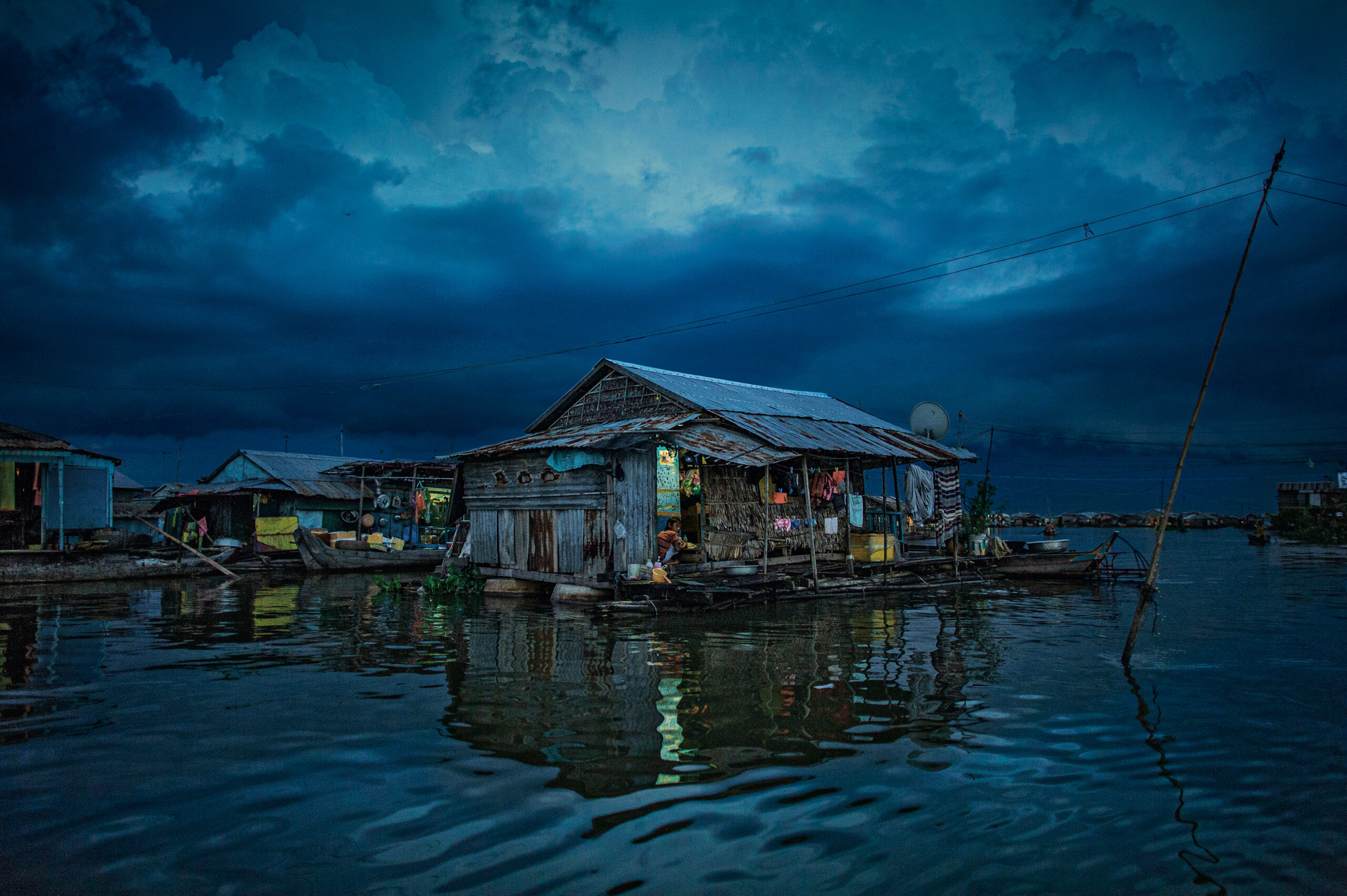 The Kompong Chhnang floating village